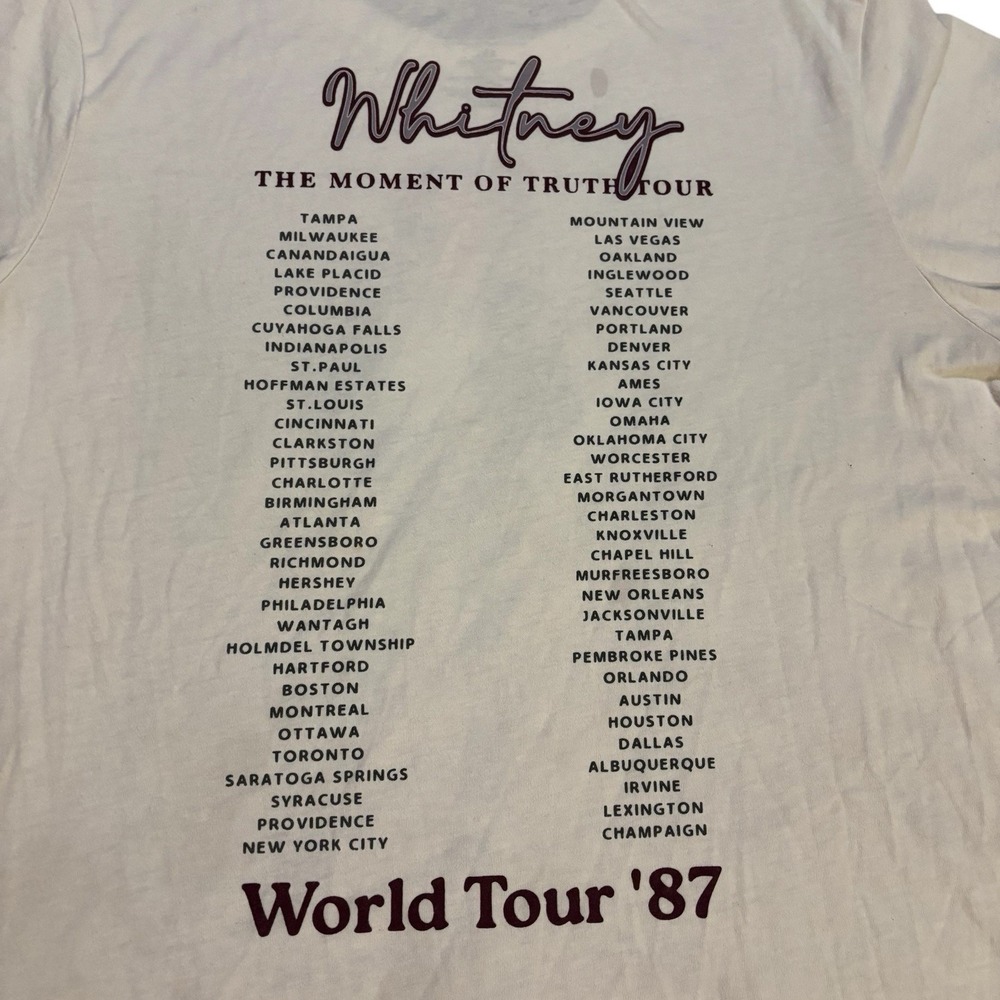 Whitney Houston The Moment Of Truth Tour World Tour '87 T-Shirt Womens‎ XXL - Picture 6 of 9